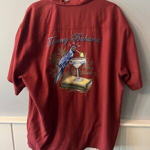 Tommy Bahama Camp Shirt w/ Embroidered Parrot XL